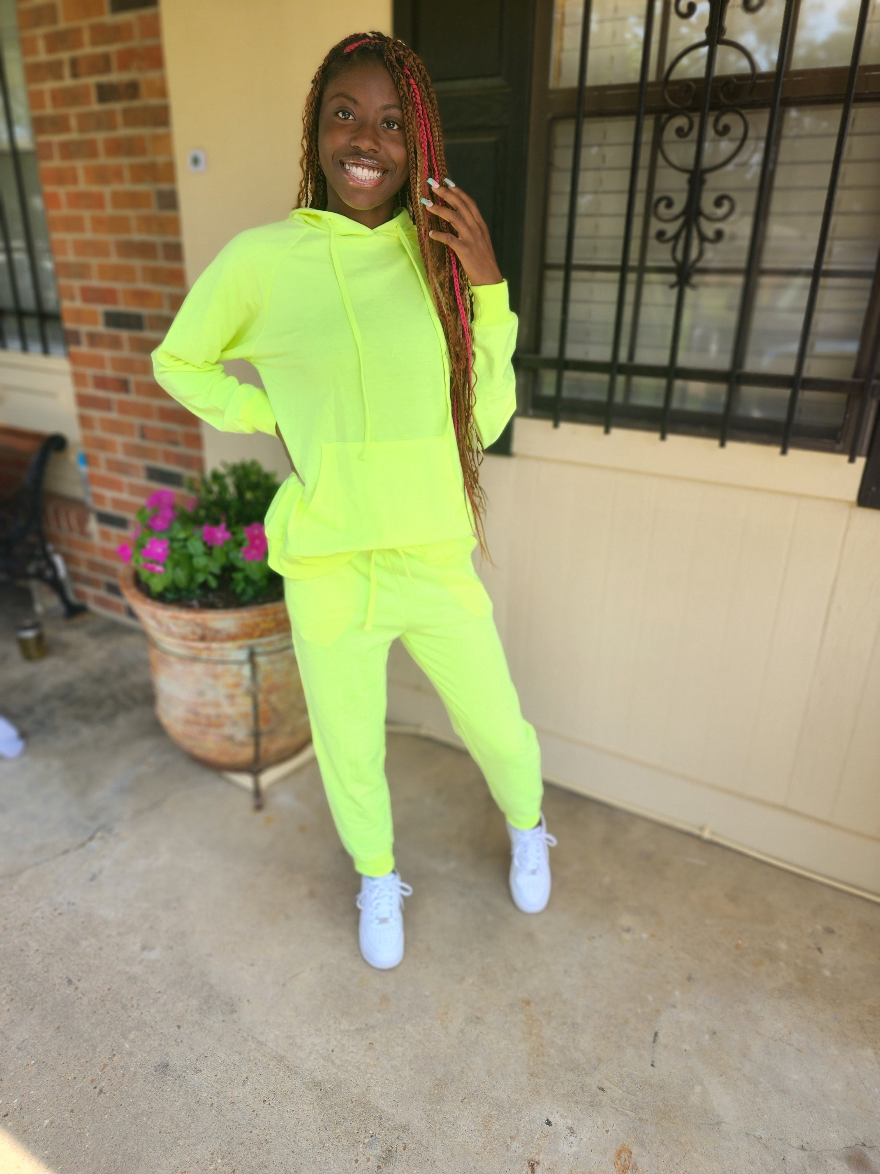 Neon deals jogger set